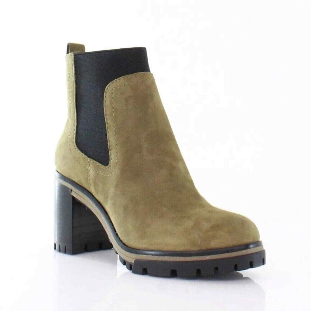 Vince Camuto New Denniel Green Women's Chelsea lug sole boots size 7.5 new!!!
